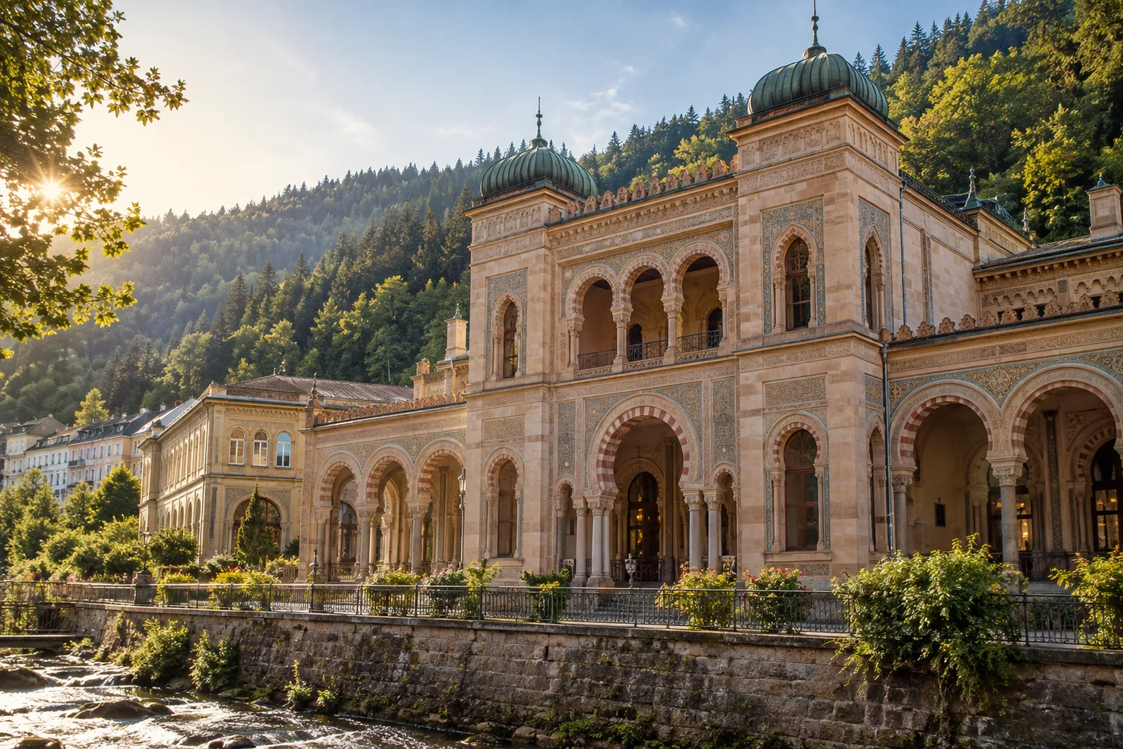 Das Palais Thermal in Bad Wildbad, neomaurische Fassade