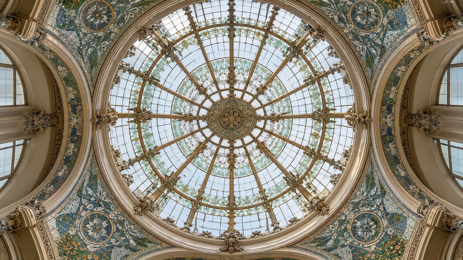 Die Jugendstil-Kuppel der Kaiser-Friedrich-Therme in Wiesbaden